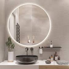 ortonbath round led bathroom mirror