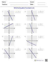 Algebra 1 Linear Equations Worksheets