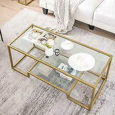 Coffee Table Rectangular Tempered Glass