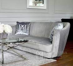 Elegant New York Chic Pleated Sofa In