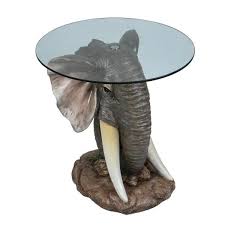 luxenhome 19 49 in gray resin elephant