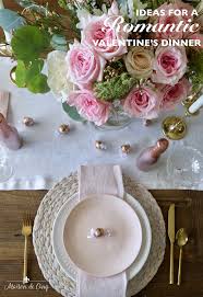 romantic table setting for two