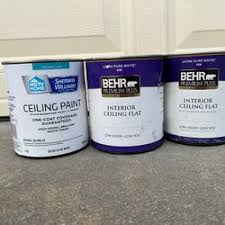 3 quarts flat white ceiling paint behr
