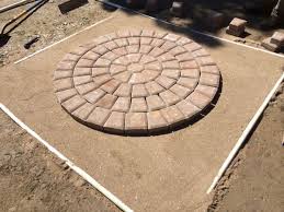 Circle Shaped Concrete Paver Patio