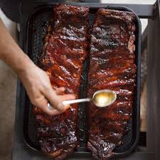 ginger rosemary smoked pork ribs on a