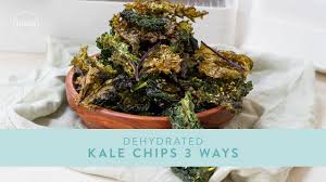 dehydrated kale chips with three