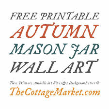 Free Printable Autumn Mason Jar Wall