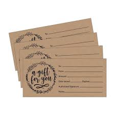 blank gift certificate cards