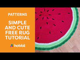 easy cute watermelon rug tutorial
