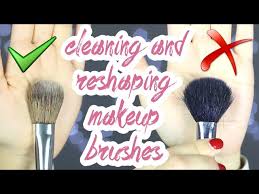 how to clean and reshape makeup brushes