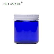 whole cobalt blue glass jar
