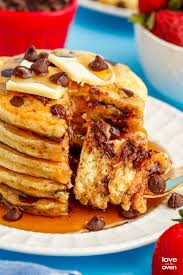 chocolate chip pancakes love from the