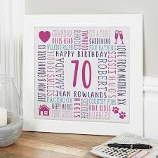 70th birthday gifts for her