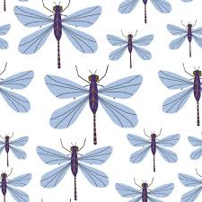 Hand drawn stylized dragonflies seamless pattern. Cute background with  insect 24349785 Vector Art at Vecteezy