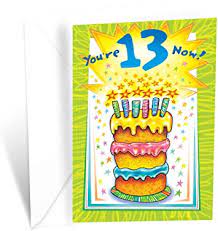 One game set includes 500 question and answer cards and a handy box to store it all. Amazon Com Prime Greetings Happy 13th Birthday Card Office Products