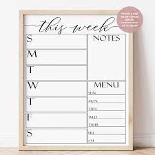 Large Weekly Wall Planner Printable To
