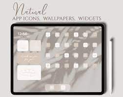 Natural Ipad Desktop Icons Beige Ipad
