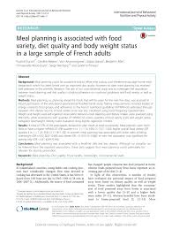 pdf meal planning is ociated with