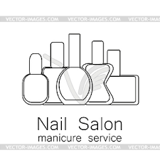 nail salon manicure vector clip art