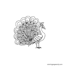 See more ideas about peacock art, peacock coloring pages, adult coloring pages. Free Printable Peacock 2 Coloring Pages Peacock Coloring Pages Coloring Pages For Kids And Adults
