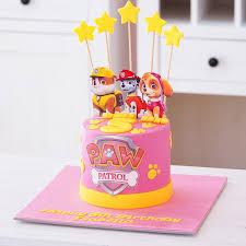 paw patrol cake pink cakes in dubai
