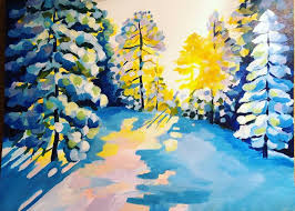 Winter scene Painting by Annabelle Painter | Saatchi Art