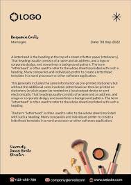 makeup beauty black letterhead design