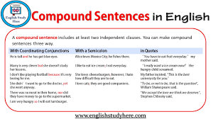 compound sentences in english english