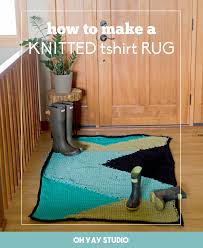 how to knit a t shirt rug my solution