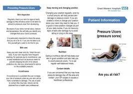 patient information pressure ulcer leaflet