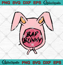 Free svg image & icon. Bad Bunny Pink Rabbit Hip Hop Svg Png Eps Dxf Cricut File Silhouette Art Designs For Shirts Designs Digital Download