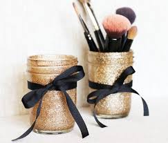 diy these glittery jars for the