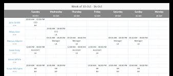 The Free Work Schedule Template For Excel Ximble