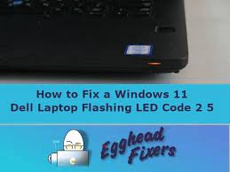dell laptop flashing led code