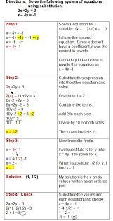 using the substitution method to solve