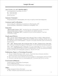 Sample Resume Technologist Diagnostic Radiography Templates