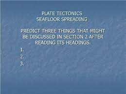 plate tectonics seafloor spreading