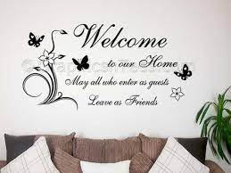 Family Wall Sticker Welcome To Our Home
