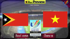 ดูบอลสด ติมอร์ เลสเต พบ เวียดนาม (ลิงก์ดูบอล) ฟุตบอลชาย ซีเกมส์ 2022  รอบแบ่งกลุ่ม | Thaiger ข่าวไทย