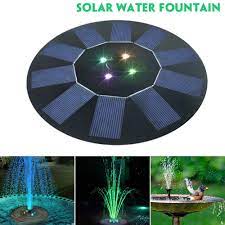solar fountain with led light colorful