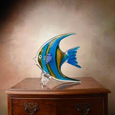 Swordfish Glass Figurine Blue Fish Made
