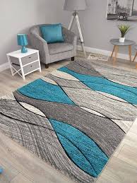 impulse teal grey wave rug rugs