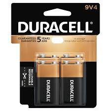 Duracell Coppertop 9v Alkaline Batteries 4 Pack