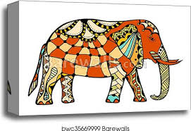 Our elephant watercolor canvas art is stretched on 1.5 inch thick stretcher bars and may be. Decorated Indian Elephant Canvas Print Barewalls Posters Prints Bwc35669999