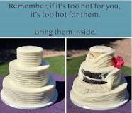 Do buttercream wedding cakes melt?