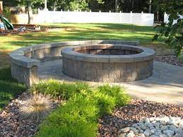 Circular Seating Wall Around A Fire Pit