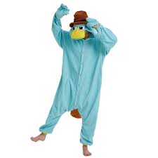 Unisex Perry The Platypus Fleece Costume Onesies Monster