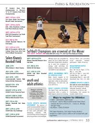 Baseball nation always works from a first pay / first play policy. Salem Magazine Spring 2015