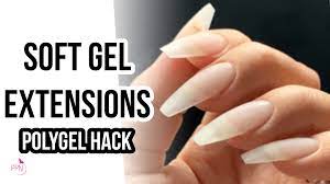 soft gel nail extensions polygel hack