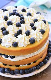 Blueberry Cake With Cream gambar png
